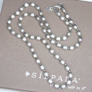 Silpada N1443 Sterling Silver Oval Bead Necklace .925 Rare